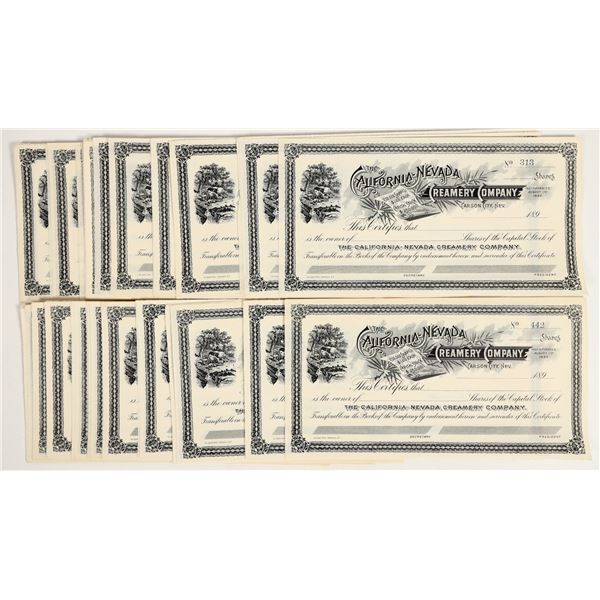 California-Nevada Creamery Company 1892 Unissued About 50 [206190]