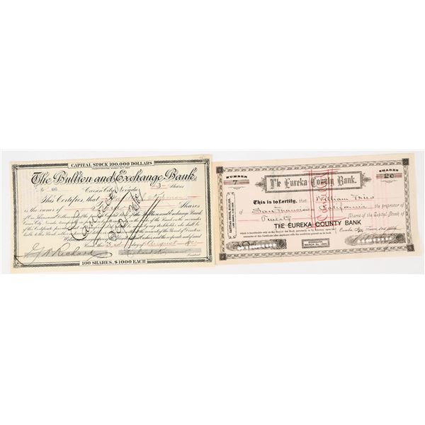 Nevada Banking Stock Pair (Carson City & Eureka) [198056]