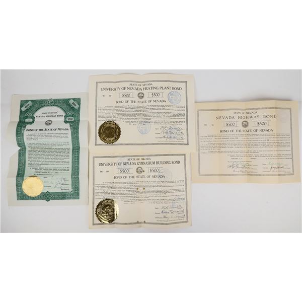 Nevada Bond Collection signed by Nevada Governors [207164]