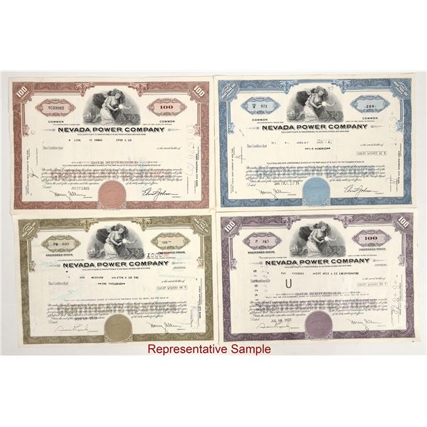 Nevada Power Company Stocks c. 1965-1975 About 400 [206121]