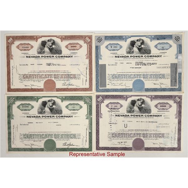 Nevada Power Company Stocks c. 1965-1975 About 400 [206122]