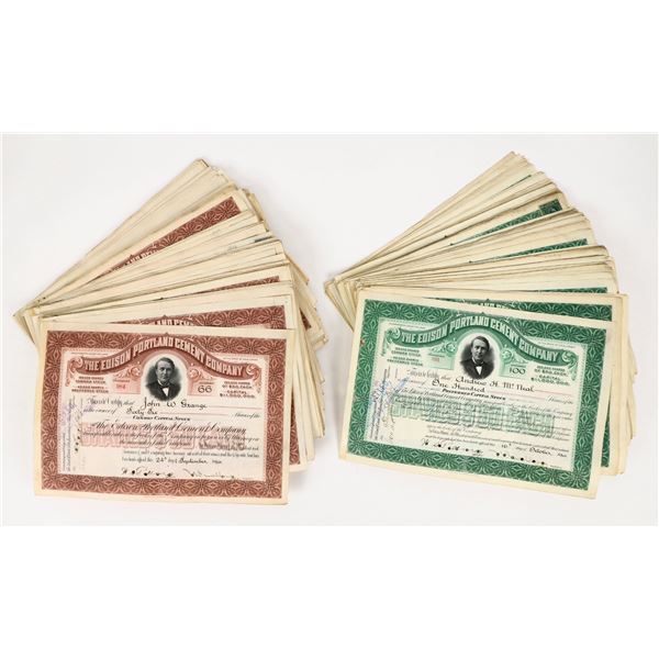 Edison Portland Cement Co. Stock Group, 200 pcs [206823]