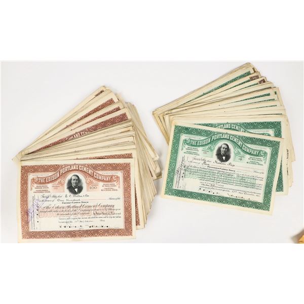 Edison Portland Cement Co. Stock Group, 200 pcs [206824]