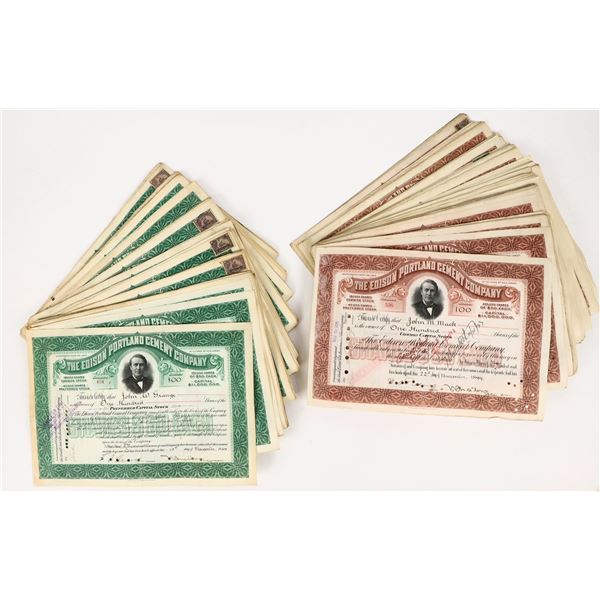 Edison Portland Cement Co. Stock Group, 200 pcs [206825]