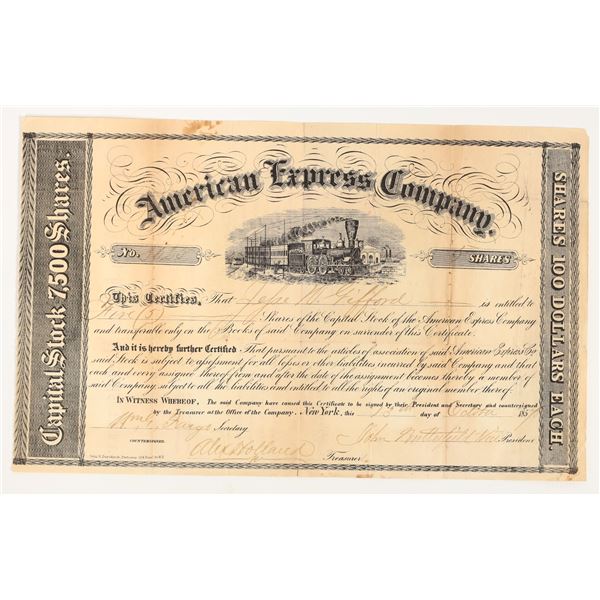 American Express Company Stock Signed by Butterfield, Fargo, Holland [197940]
