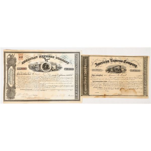 American Express Company Stock Pair Signed by Wells & Fargo [206685]