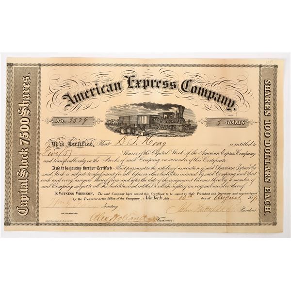 American Express Company Stock Signed by Butterfield, Fargo, Holland [206687]
