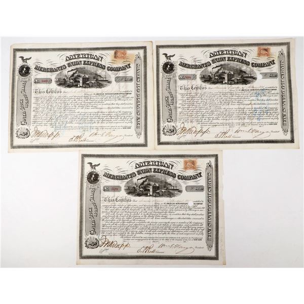 American Merchants Union Express Company Stocks Signed by William Fargo [197970]
