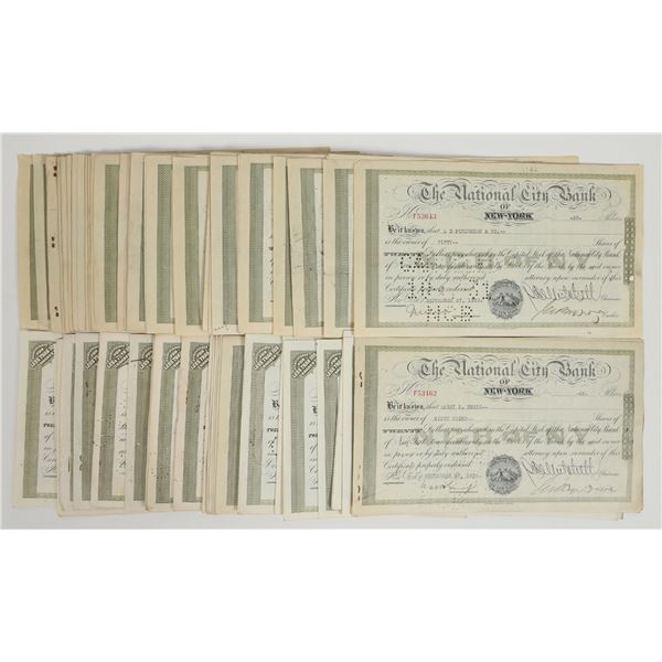 National City Bank of NY Stocks, 1929-1955 (120) [205736]