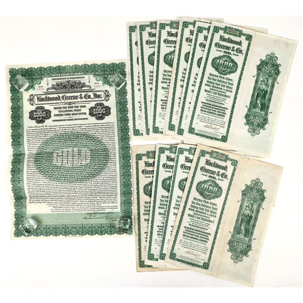 Lockwood, Greene & Co. Gold Bond Certificates Lot [206383]