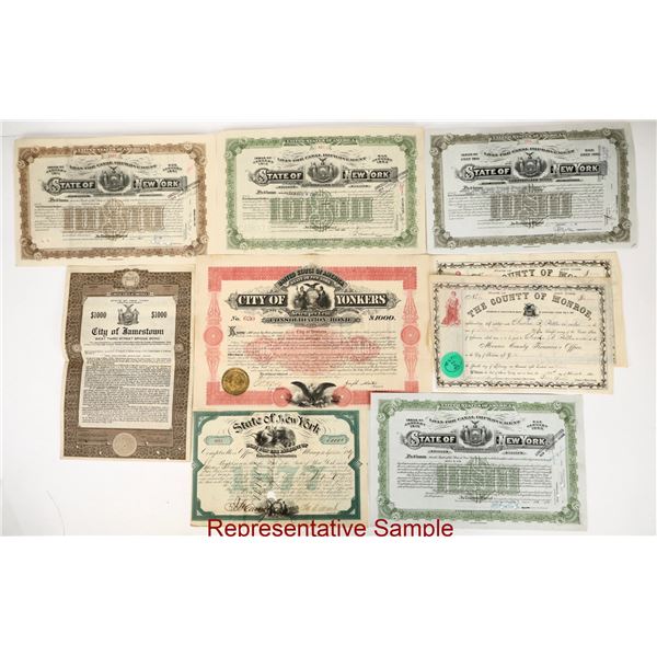 New York Bonds w/Civil War Bond 1864-1955 (21) [205903]