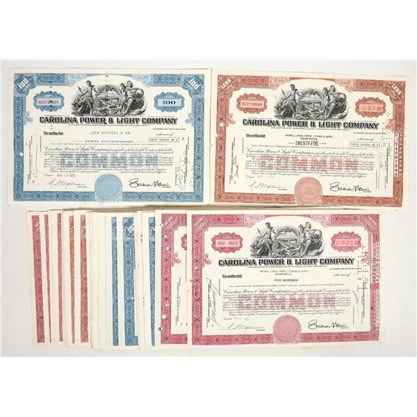Carolina Power & Light Co. Stocks, 1970-1971 (60) [205787]
