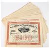 Image 1 : American Oak Leather Company Stock Certificates (40) [198120]