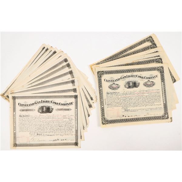 Cleveland Gas Light & Coke Company Stock Certificates (25) [206954]