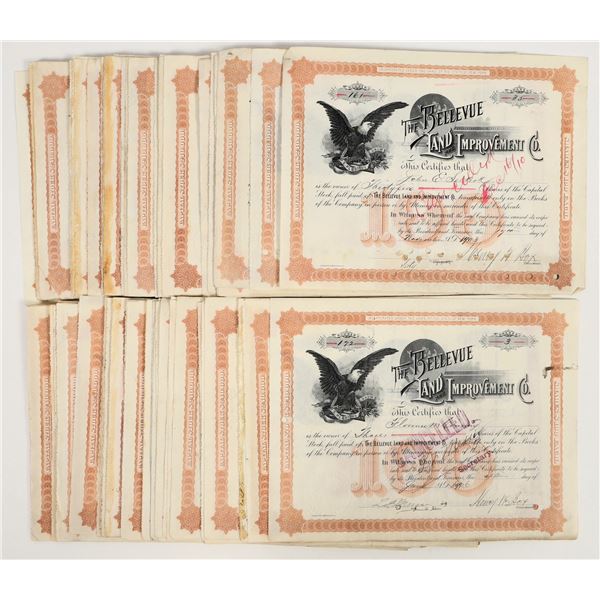 The Bellevue Land and Development Improvement Co. Stocks.  [204899]