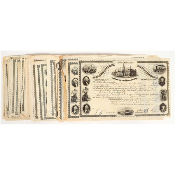 Philadelphia Bonds, c.1850-1875 About 75 [205769]
