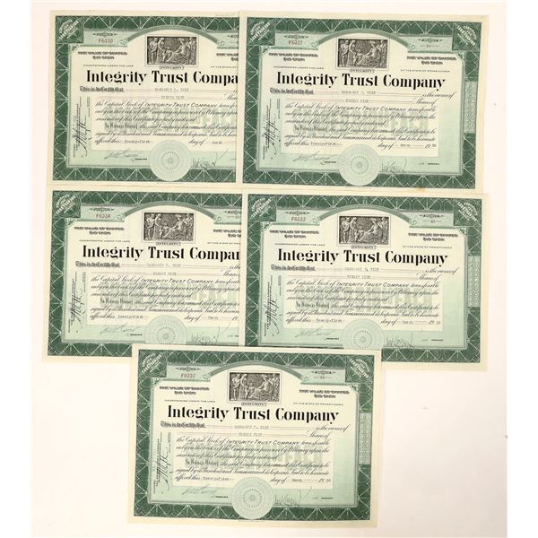 Bank Stocks Integrity Trust Penn. 1930 (5) [187630]