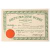 Image 1 : Greth Machine Works Stock Certificate [197978]