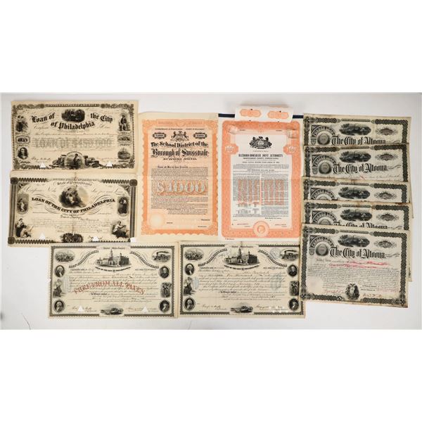 Pennsylvania Bonds  1857-1950 (11) [205904]