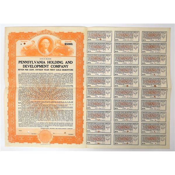 Pennsylvania Holding and Dev. Bond Proof, 1922 [189165]