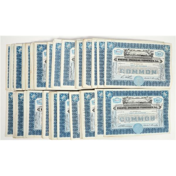 Pacific American Fisheries Blue Stocks c1935-1945 About 350 [205494]