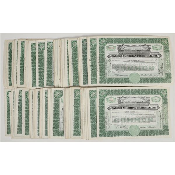 Pacific American Fisheries Green Stocks c1936-1948 About 300 [205493]