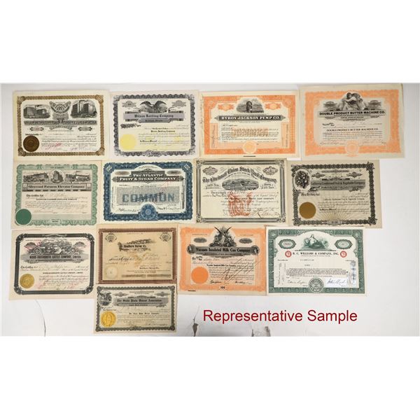 Food and Beverage Industry Stock Certificates ( 50) [205618]