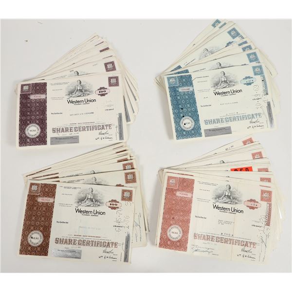 Western Union Telegraph Co. Stocks c.1965-1970 Over200 [205757]