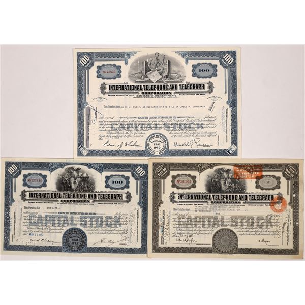 Telephone & Telegraph Stocks - International (3) [176809]