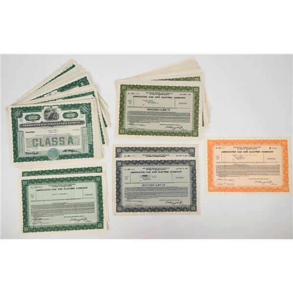 Associated Gas and Electric Company Stock Certificates (60) [206958]