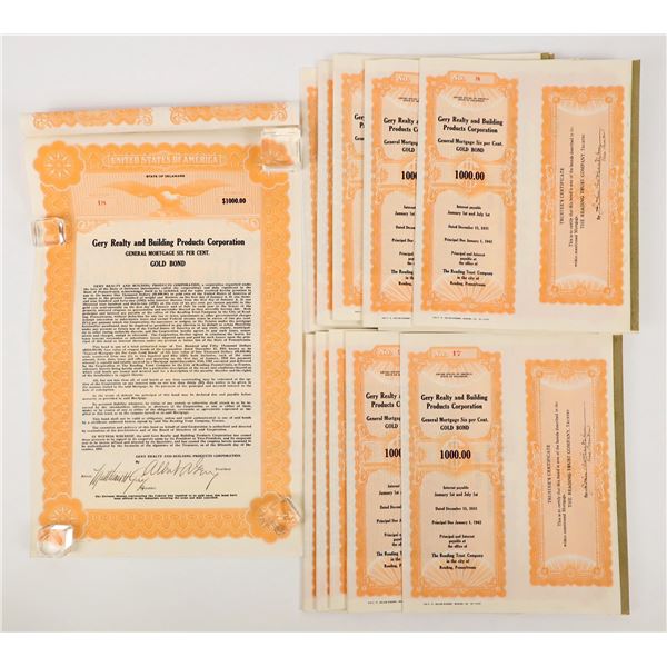 Gery Realty And Building Products Co. Bonds. [206626]