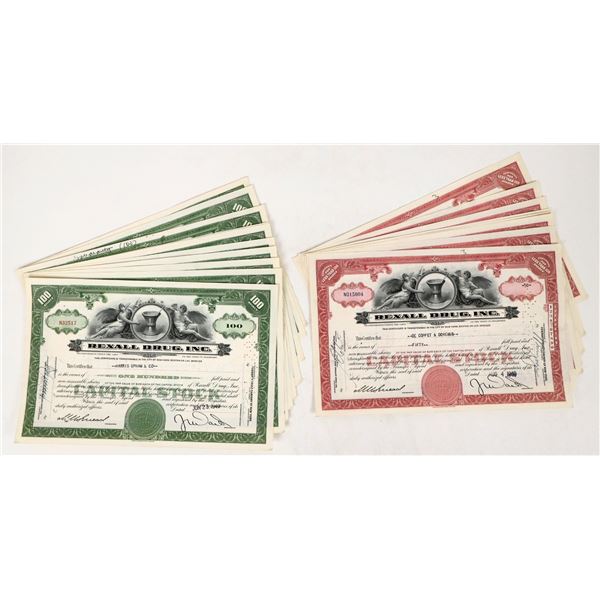Rexall Drug, Inc. Stock Certificates (18) [205621]