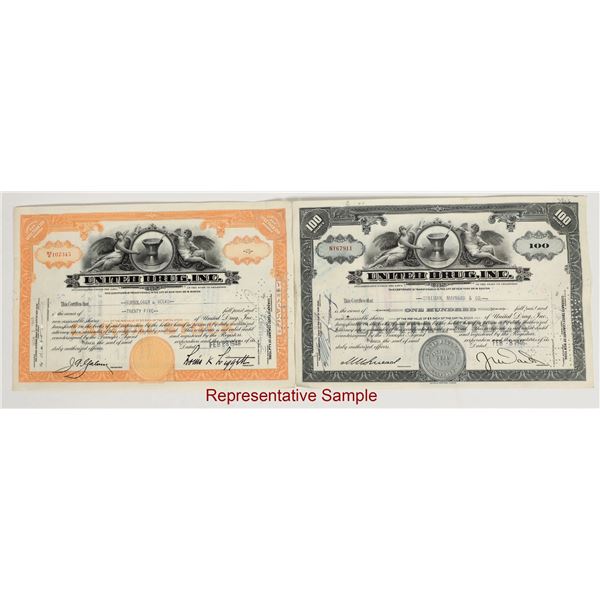 United Drug, Inc. Stock Certificates (100) [205549]
