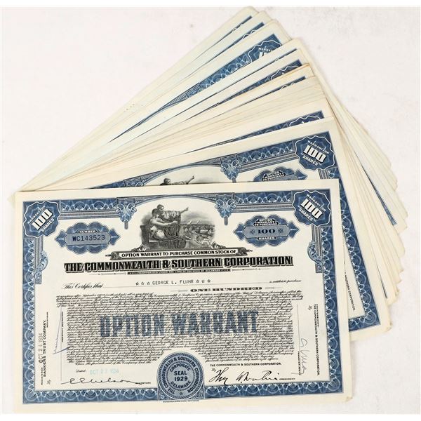 Commonwealth & Southern Corp. Stocks, 1930s (18) [206816]