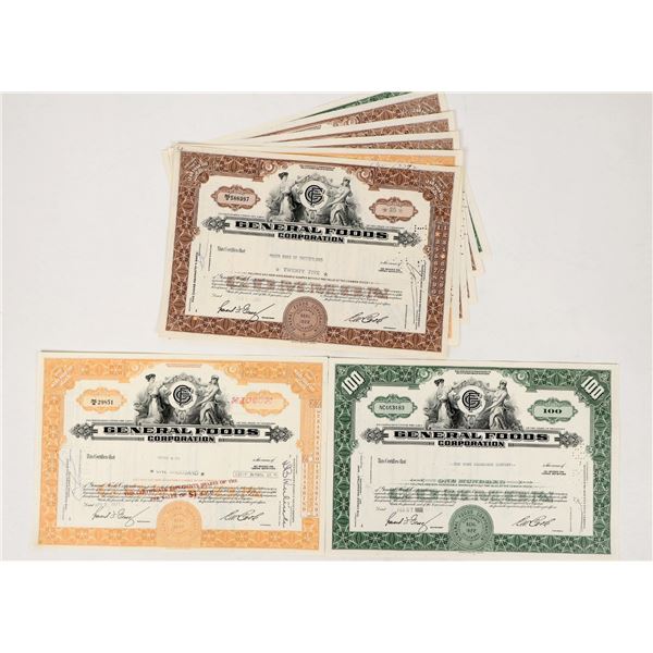 General Foods Corp. Stock Certificates (8) [205609]
