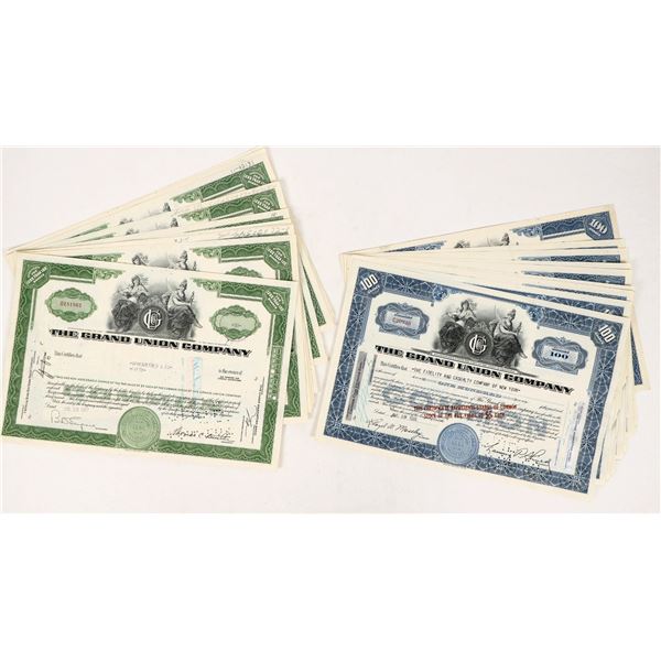 Grand Union Company Stock Certificates (19) [205610]