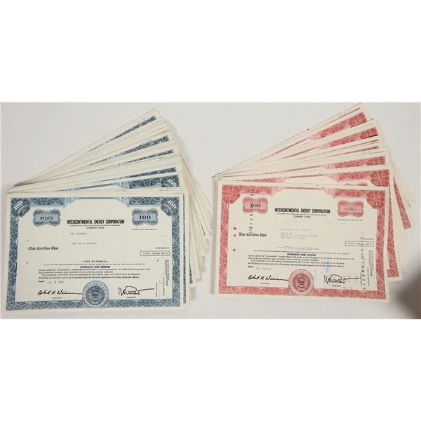 Intercontinental Energy Corp. Stocks, 1973 (100) [205790]