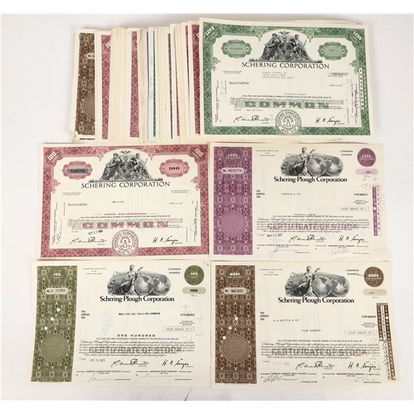 Schering and Schering-Plough Corp Stock Certificates (200+) [205622]