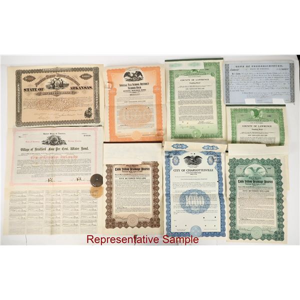 State Municipal Bonds c.1855-1953 (16) [205901]