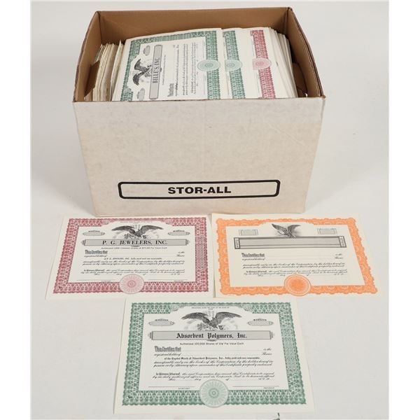 Stocks with Eagle Vignettes, Huge Variety, Dealer Box Lot [206222]