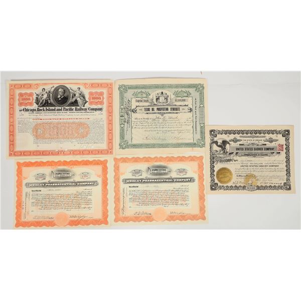 Stocks Grab Bag, 1901-1927 (5) [204226]