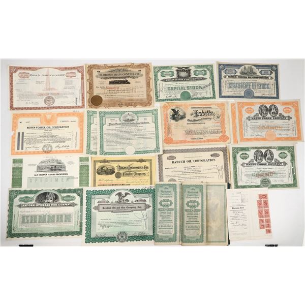 Mixed Stock Certificates Group [206459]