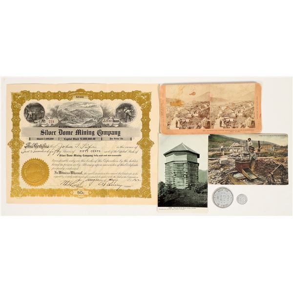 Alaska Ephemera: Tokens, Stock, Stereoview, Postcards [204998]