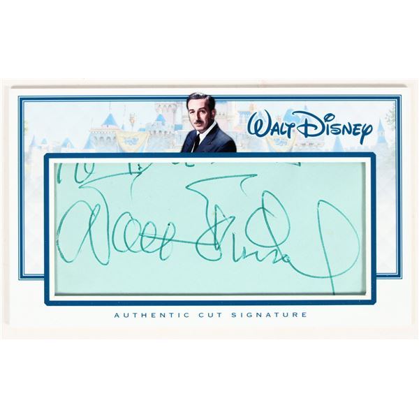 Walt Disney Autograph Cut Signature w/ COA [202172]