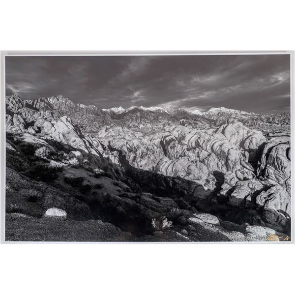 Mt. Whitney Sunrise from Alabama Hills Photograph in the Style of Ansel Adams Version II [156859]