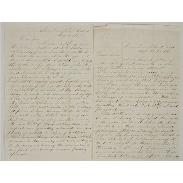 Letter from Teacher Lone Tree School California. [201288]