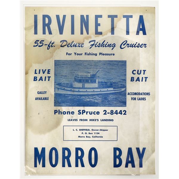 Morro Bay, California "Irvinetta" Sport Fishing Poster [197868]