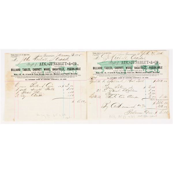 Jungblut Pool Table Billheads (2) [207025]