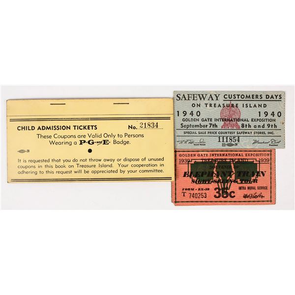 Golden Gate International Exposition Tickets [205586]