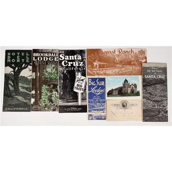 Antique Santa Cruz & Monterey Travel Ephemera [205431]